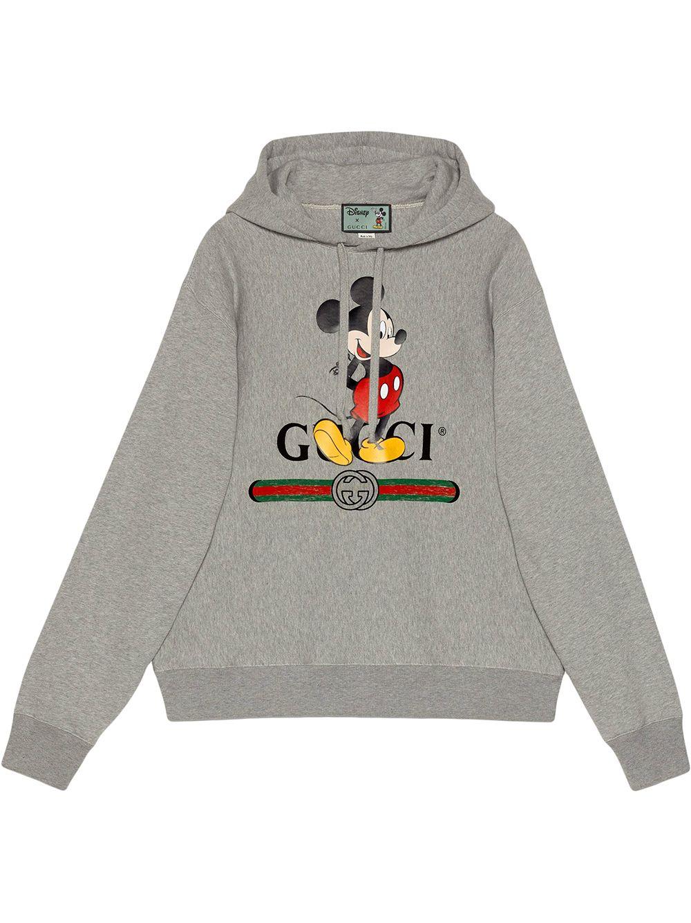 Gucci Disney X Hooded Sweatshirt in Gray for Men | Lyst