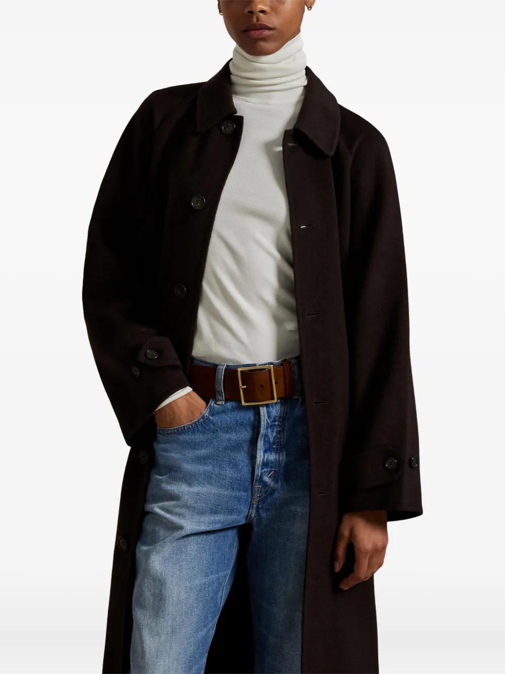 POLO RALPH LAUREN ダークブラウン ロングコート XS