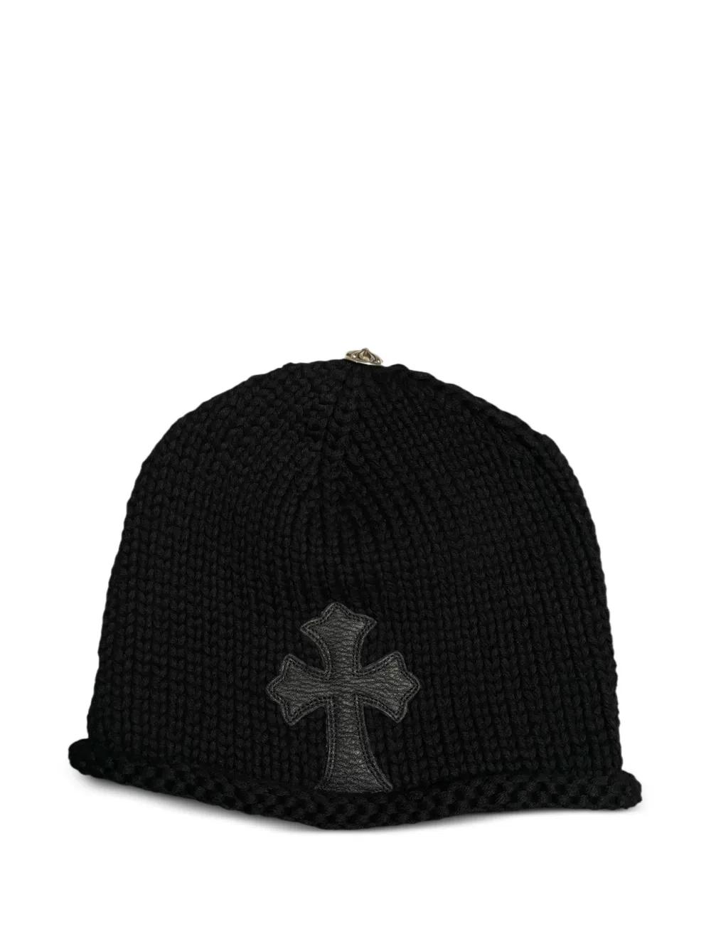 帽子 CHROME HEARTS cross embroidery beanie Chrome Hearts Cross Patch Knit Beanie in Black for Men | Lyst UK