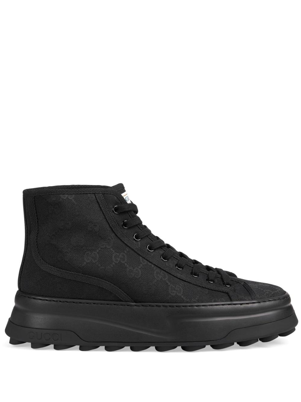 Gucci GG-canvas High-top Sneakers in Black for Men | Lyst