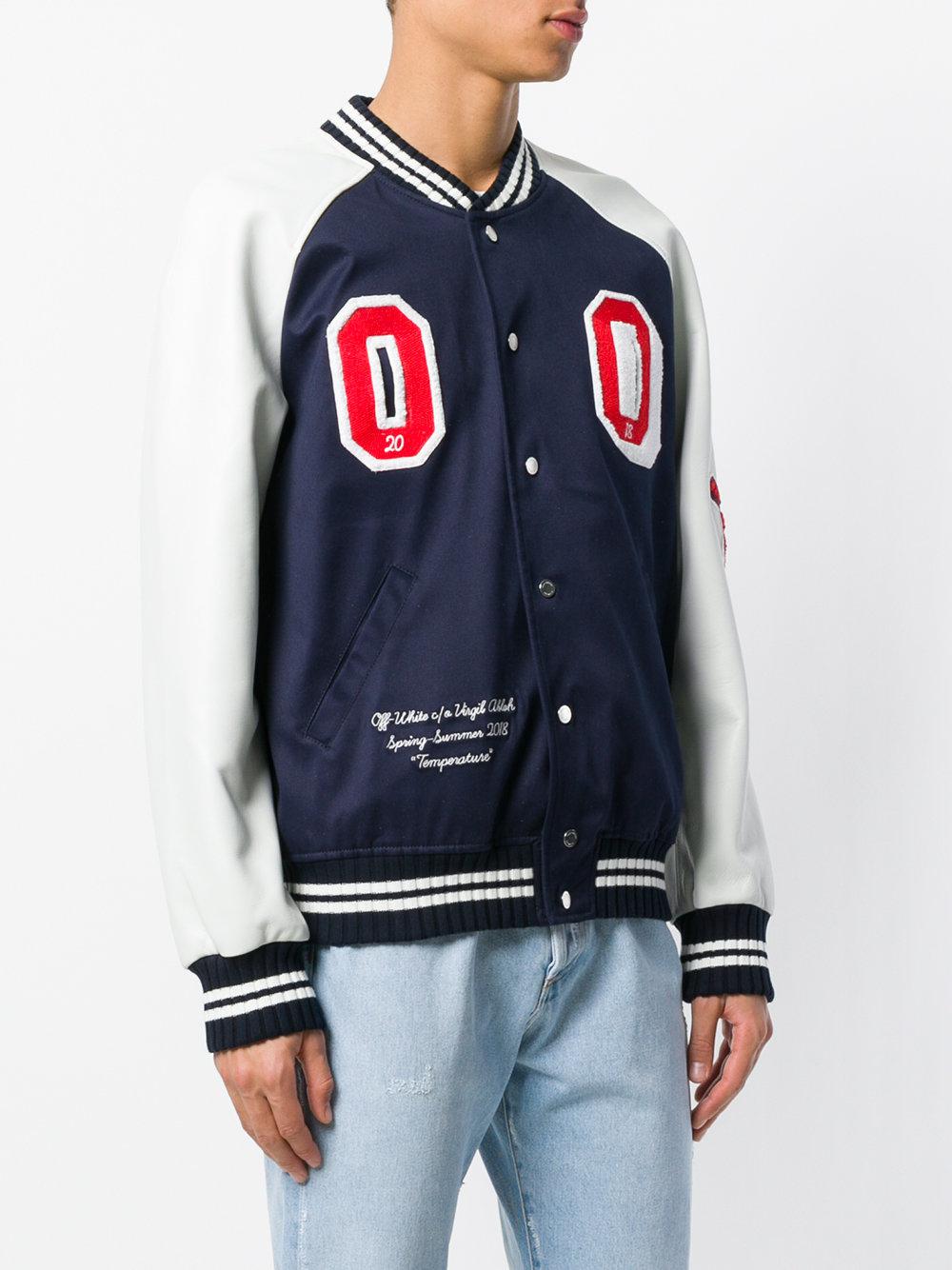 View fullscreen Off-White c/o Virgil Abloh Men's Blue Logo Varsity