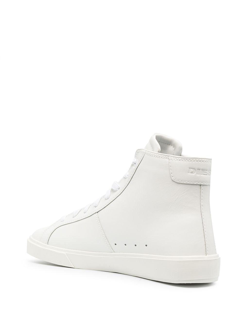 DIESEL Leather High-top Sneakers in White for Men - Lyst