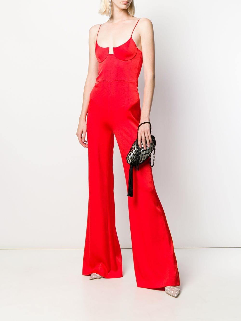 Galvan London Synthetic Phoebe Jumpsuit in Red - Lyst