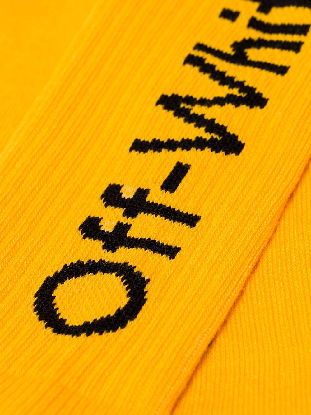 Off-White c/o Virgil Abloh Cotton Arrow Logo Socks in Yellow for Men ...
