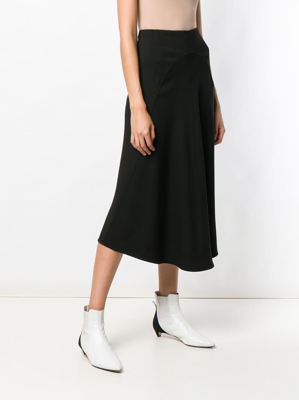 Vince Synthetic Asymmetric Hem Skirt in Black - Lyst