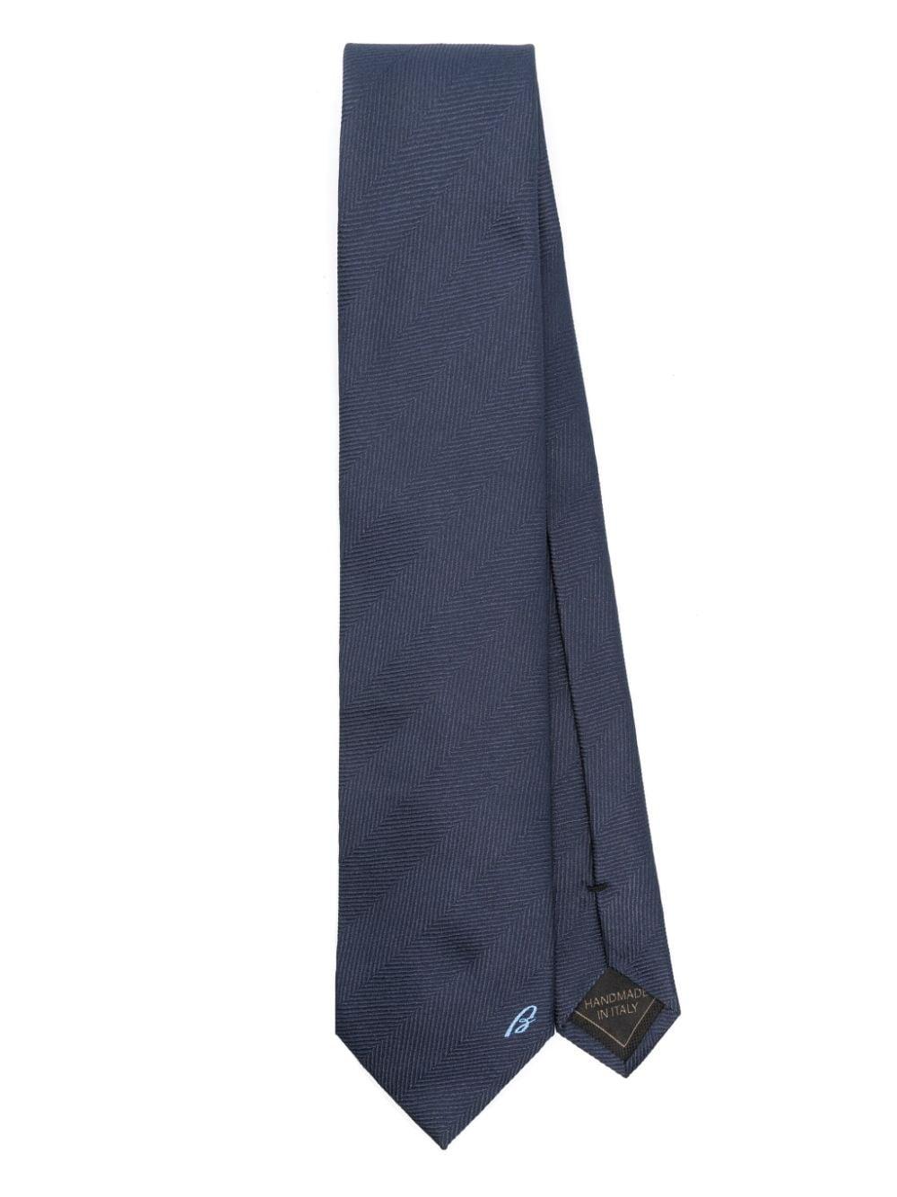 brioni pattern jacquard tie