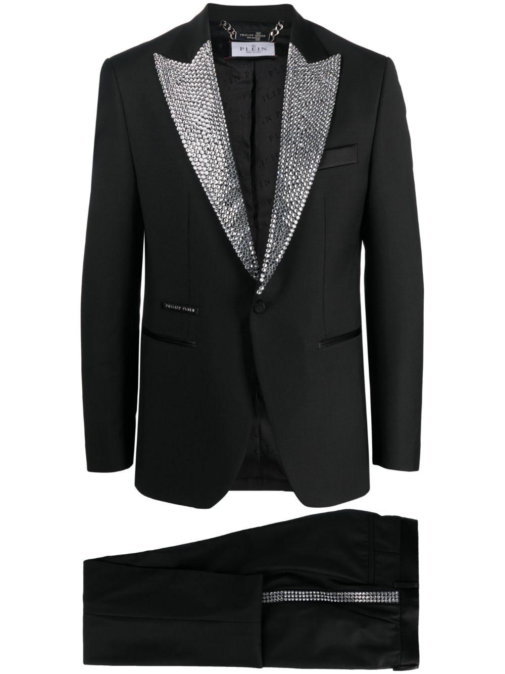 Philipp Plein Crystal-embellished Dinner Suit in Black for Men | Lyst