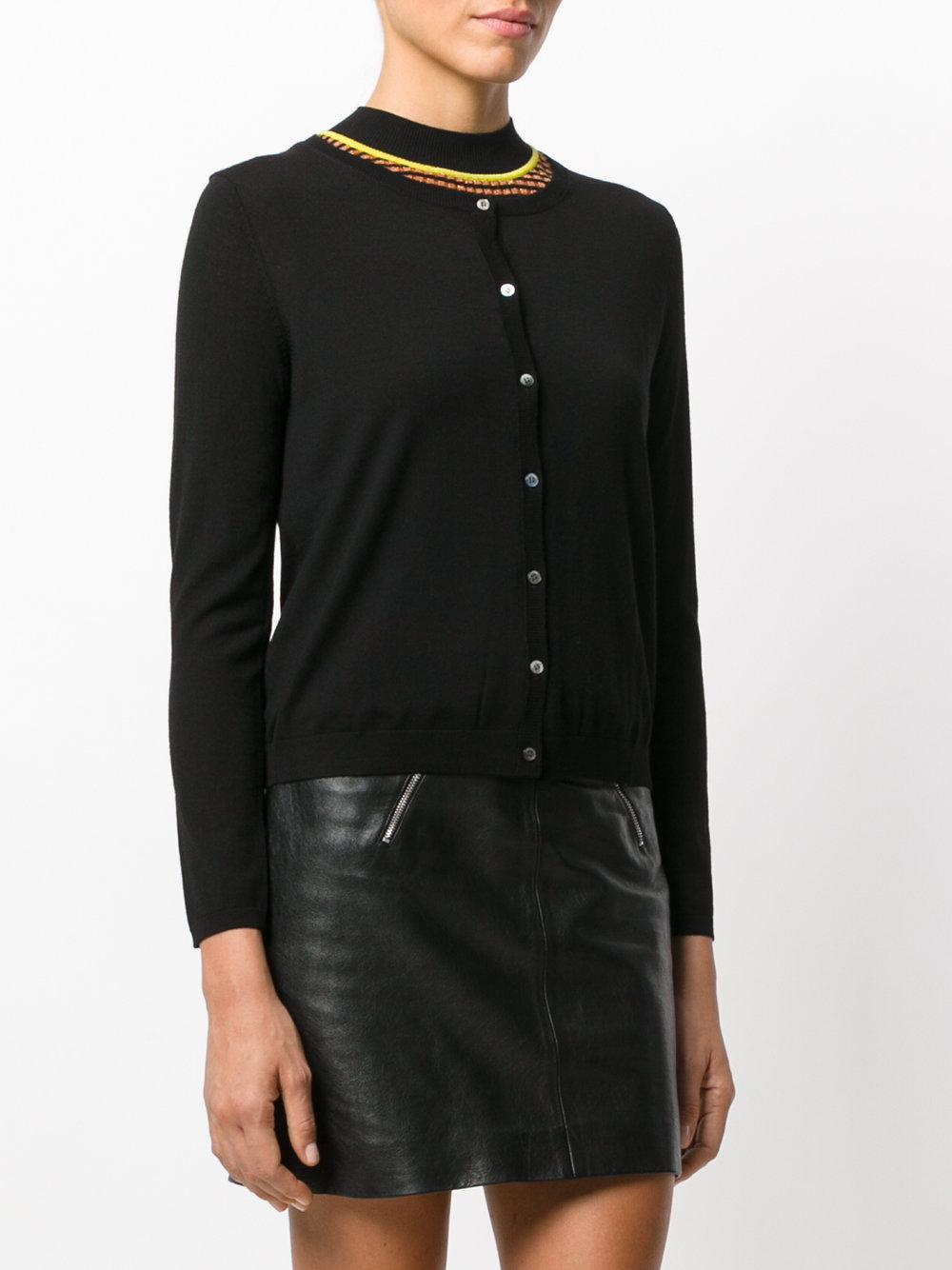 women's black button up cardigan