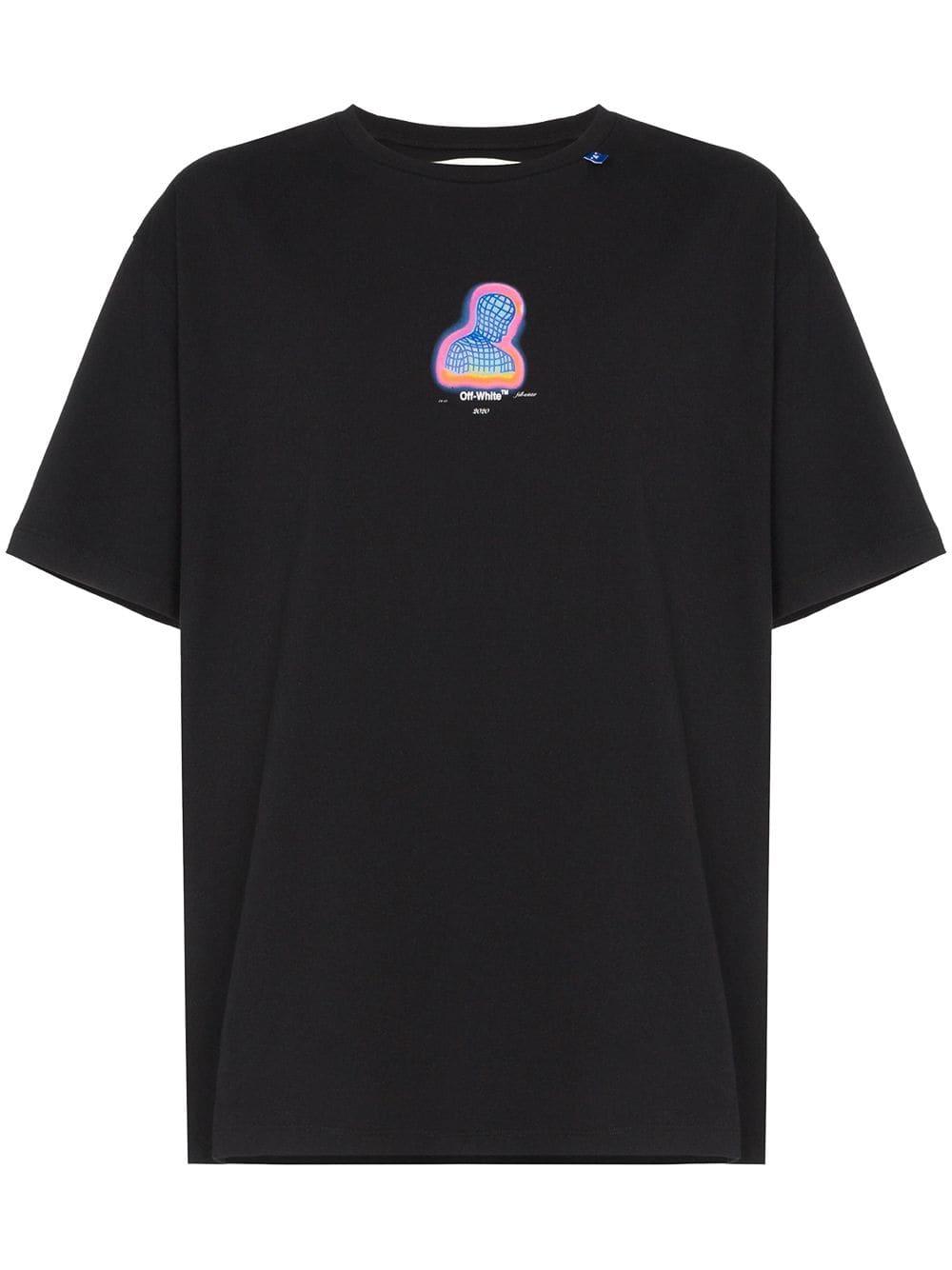 Off-White c/o Virgil Abloh Thermo Man Print T-shirt in Black for Men | Lyst