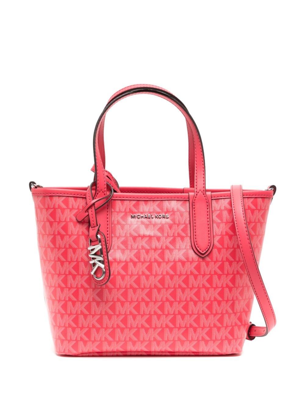 MICHAEL Michael Kors Monogram Leather Tote in Pink