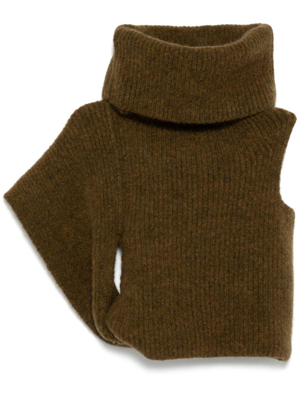 Rick Owens レディース グリーン ニットベスト セーター & ニット