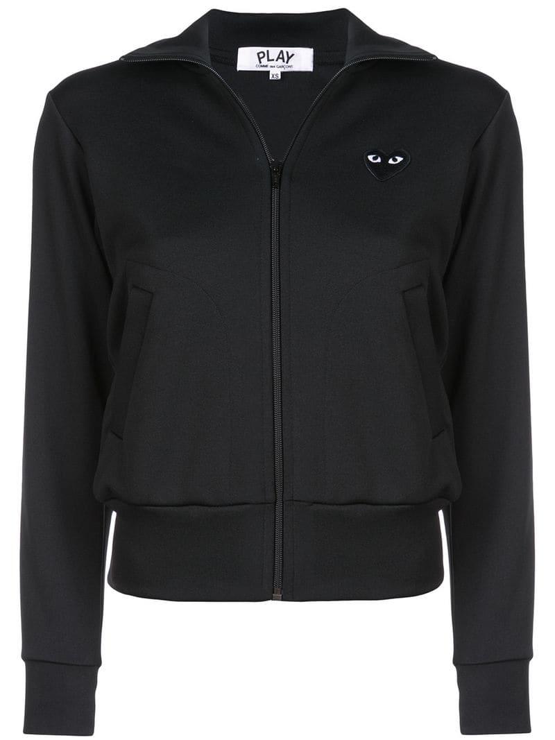 COMME DES GARÇONS PLAY Track Jacket in Black Lyst