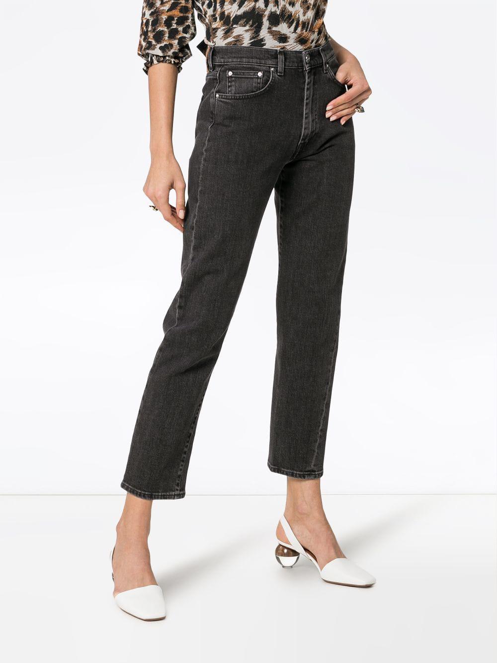 Totême Denim Original Slim Fit Cropped Jeans in Black - Save 1% - Lyst