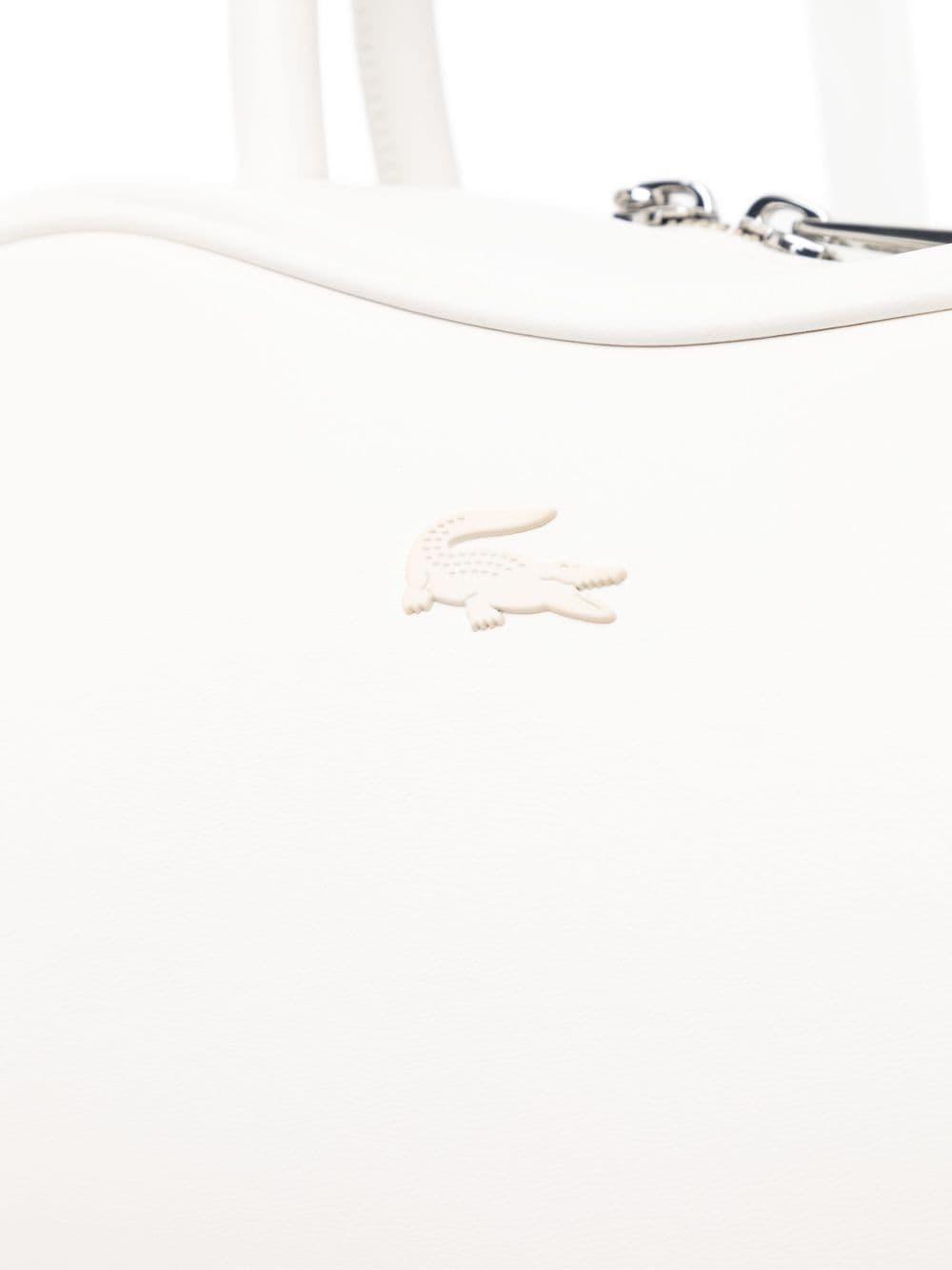 Lacoste Small Lora Leather Crossbody Bag in White | Lyst