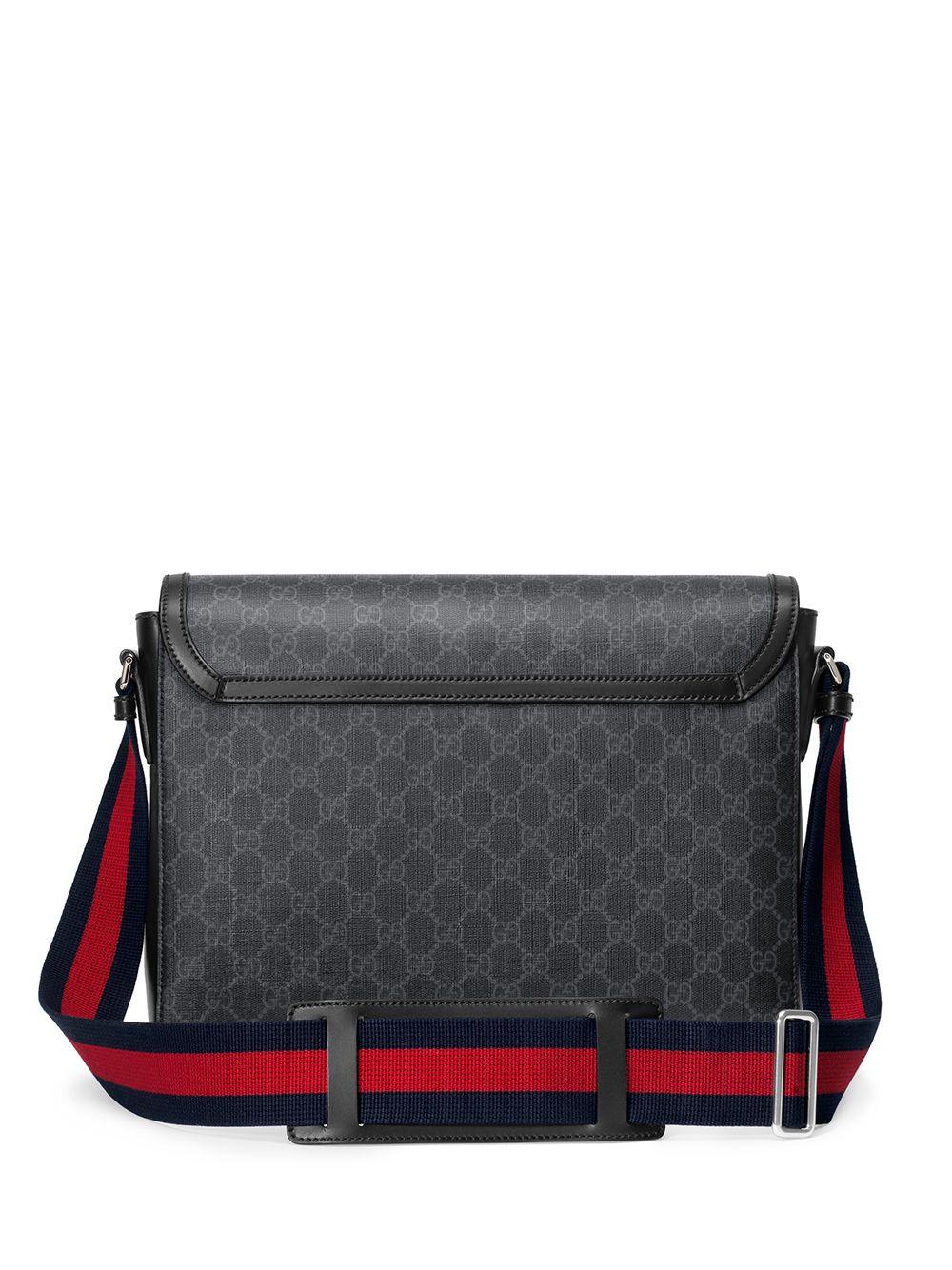 Gucci GG Supreme Flap Messenger in Black for Men Lyst