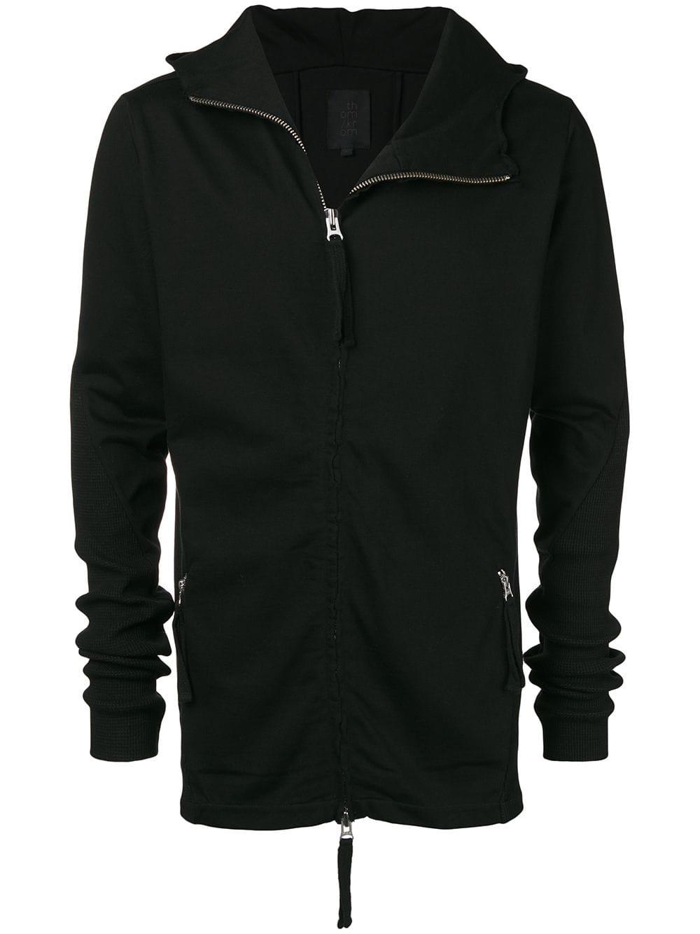 Thom Krom Cotton Zipped Hooded Jacket in Black for Men - Lyst