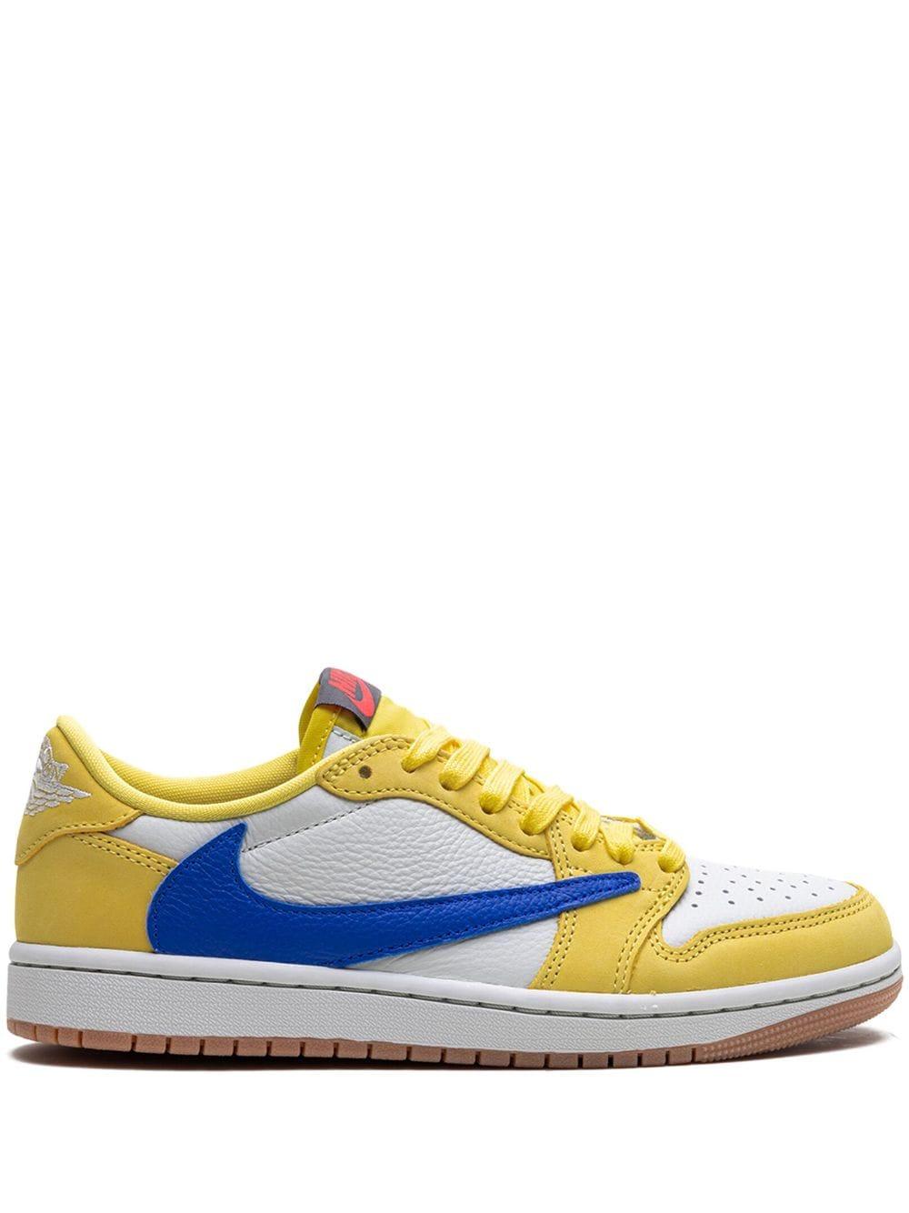 Nike X Travis Scott Air 1 Retro Low Canary Sneakers in Blue Lyst UK