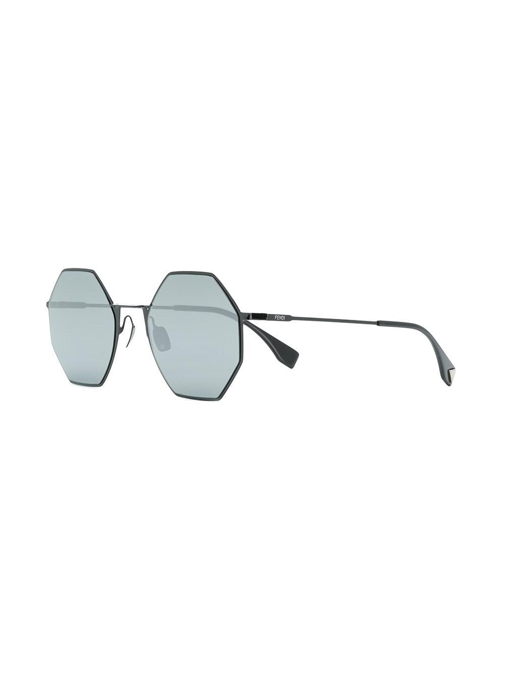 Occhiali da sole ottagonali di Fendi in Nero | Lyst