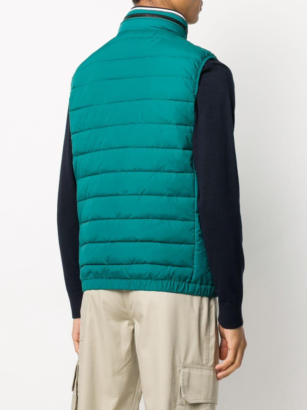 Tommy Hilfiger Padded Hooded Gilet in Green for Men - Lyst