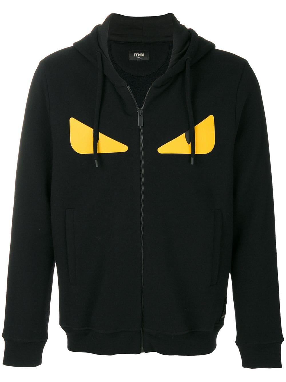 Fendi Cotton Bad Bugs Zipped Hoodie in Black for Men - Save 20% - Lyst