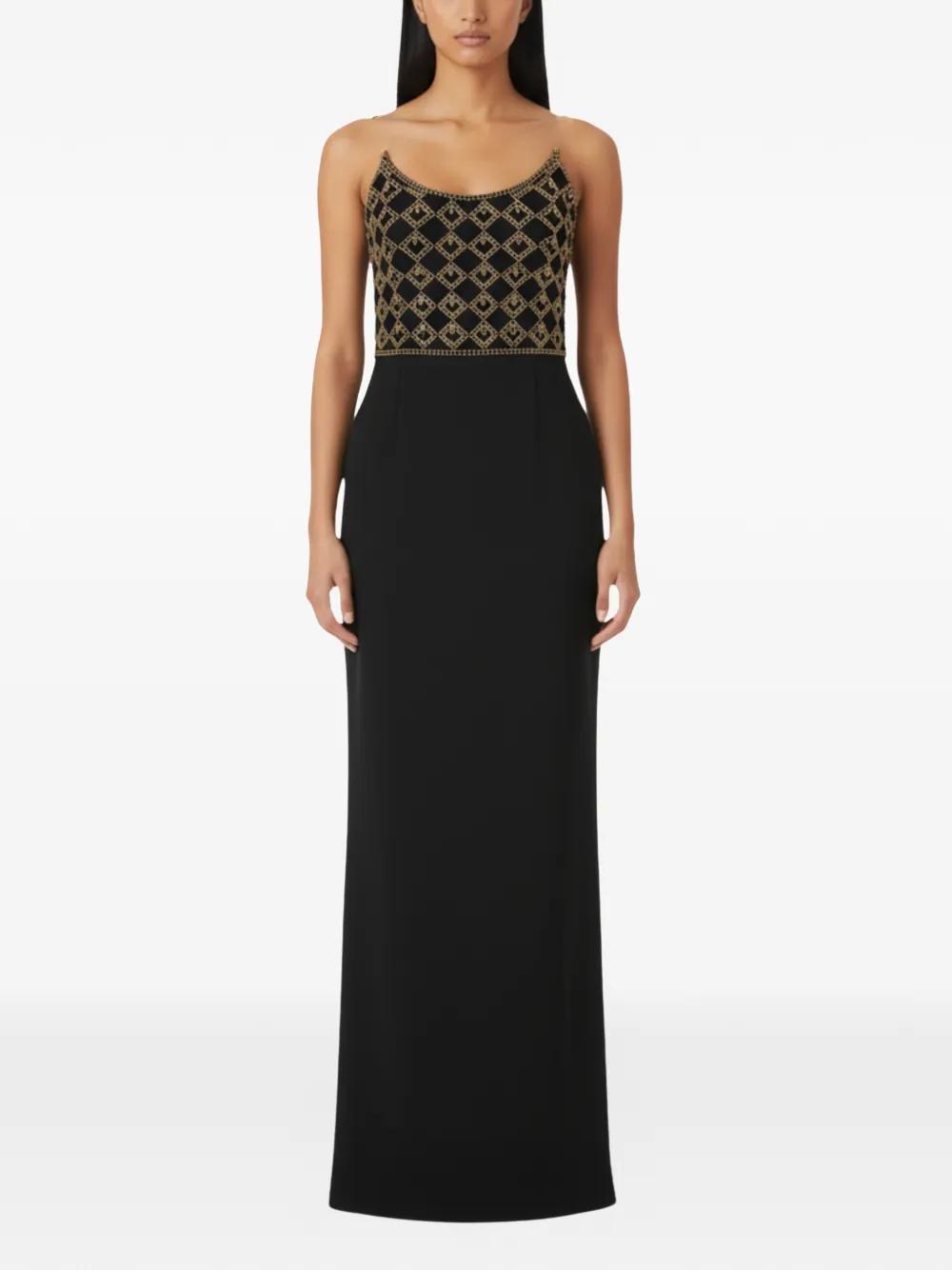 Rebecca Vallance Vesper Embellished Maxi Dress in Black | Lyst