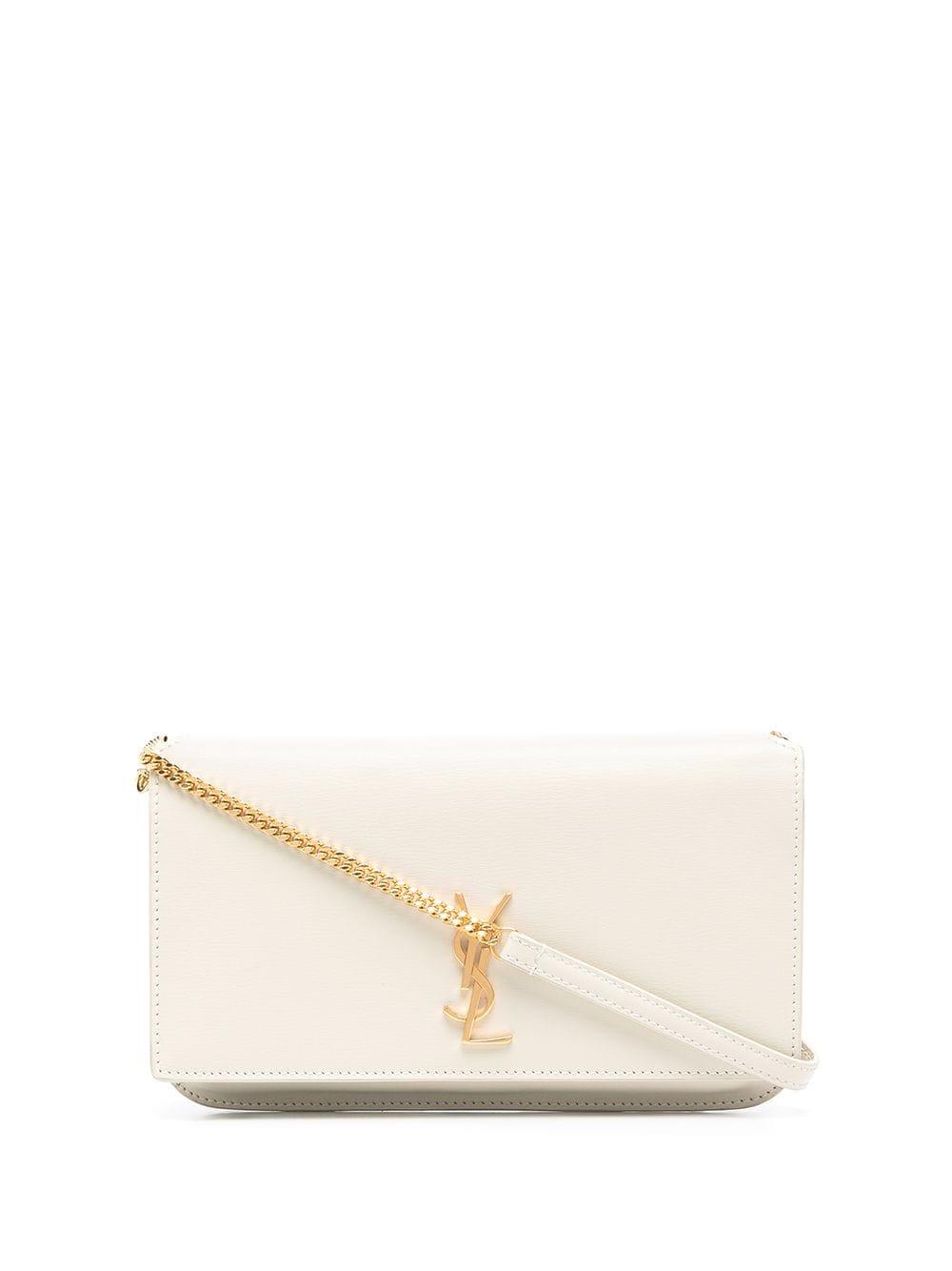 Saint Laurent Monogram Phone Holder Bag - Neutrals