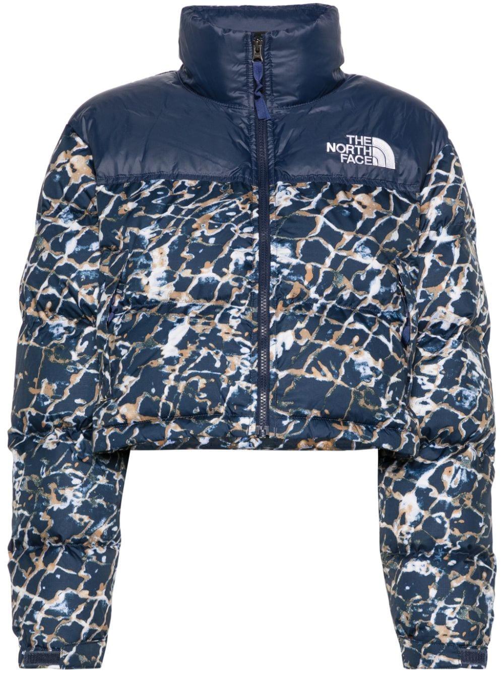 The North Face Abstract-print Quilted Jacket in Blue