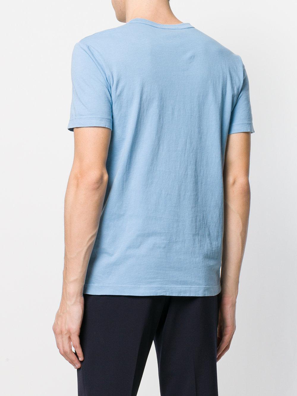 James Perse Cotton Round Neck T-shirt in Blue for Men - Lyst