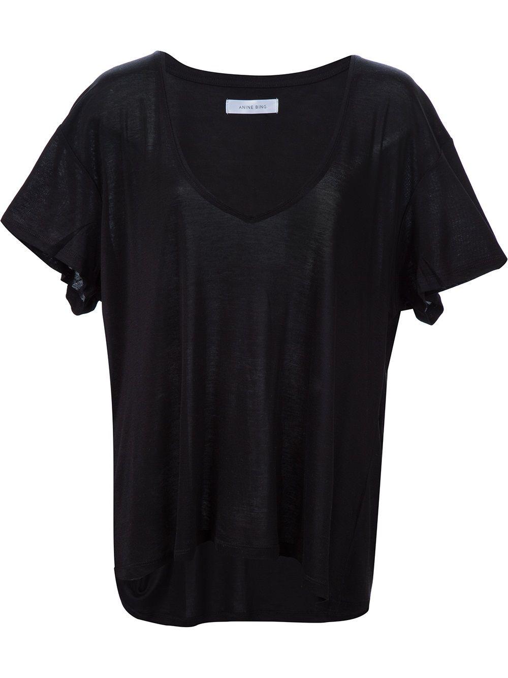 black silk tee