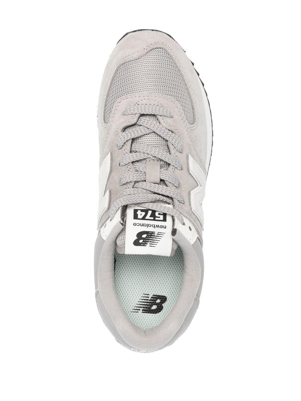 New Balance 574 Panelled Low-top Sneakers in White | Lyst