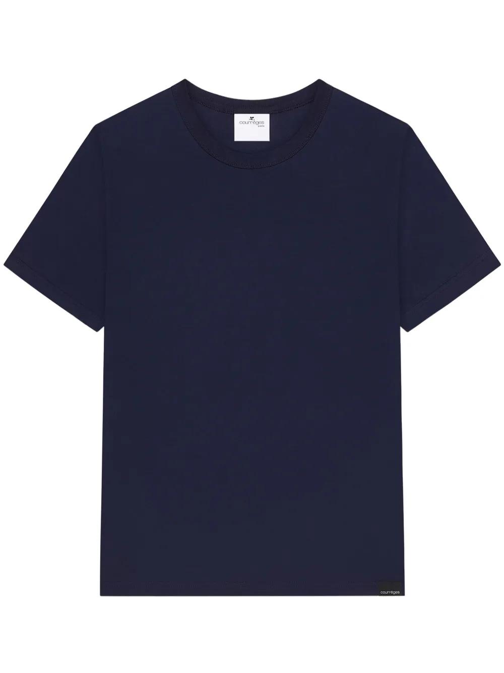 【関税込み】Courreges グレー 'AC' Stone プリントTシャツ COURREGES クレージュ プリント Tシャツ (Courreges/Tシャツ