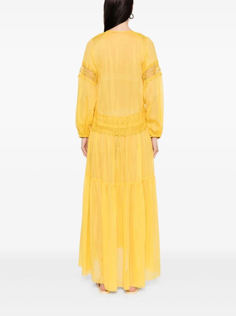 スカート ERMANNO SCERVINO Silk kaftan Yellow Couture Dresses and Designer Mini Dresses | Ermanno Scervino