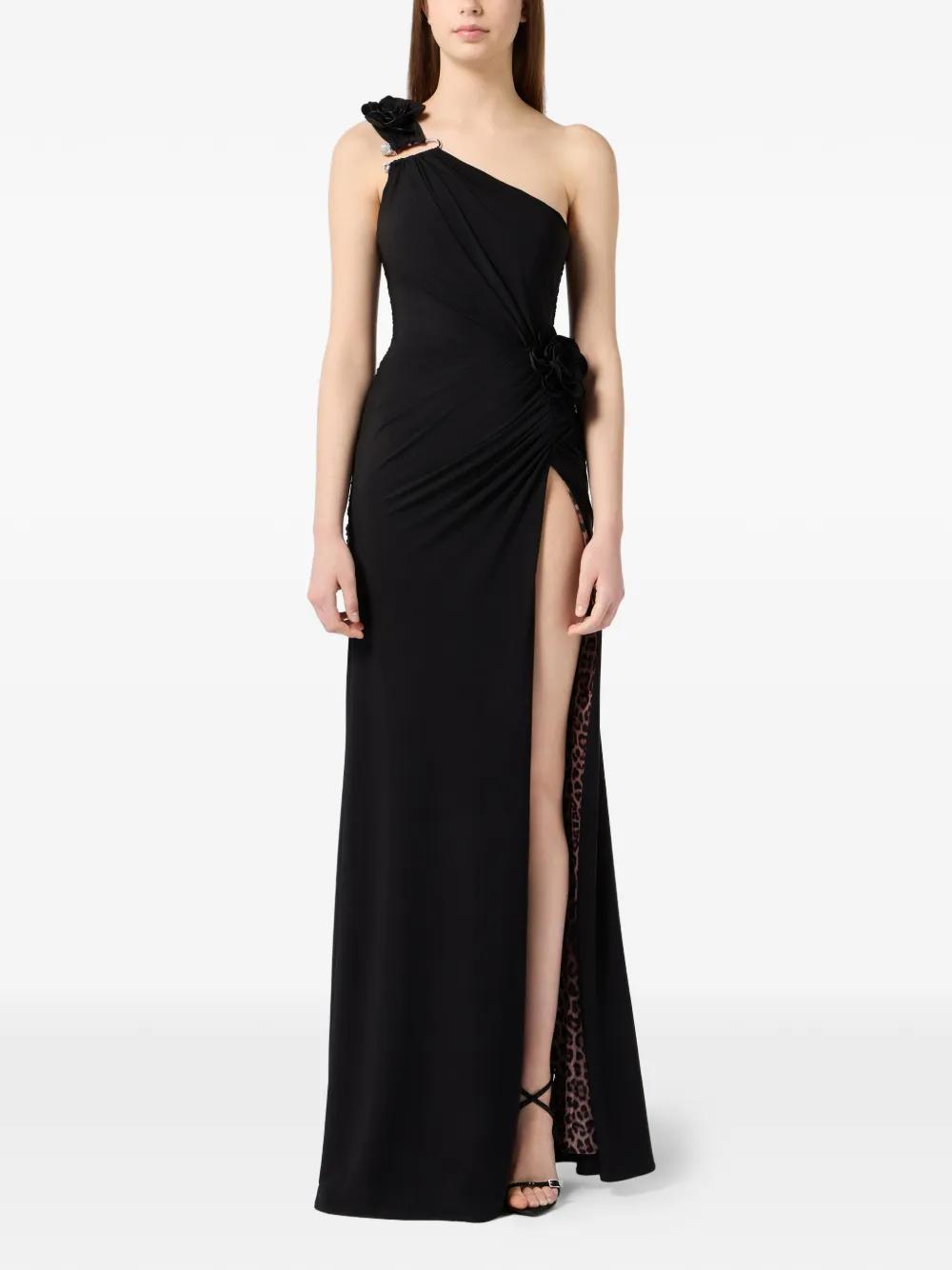 tie front black dress Vero Tie-Front Long-Sleeve Dress