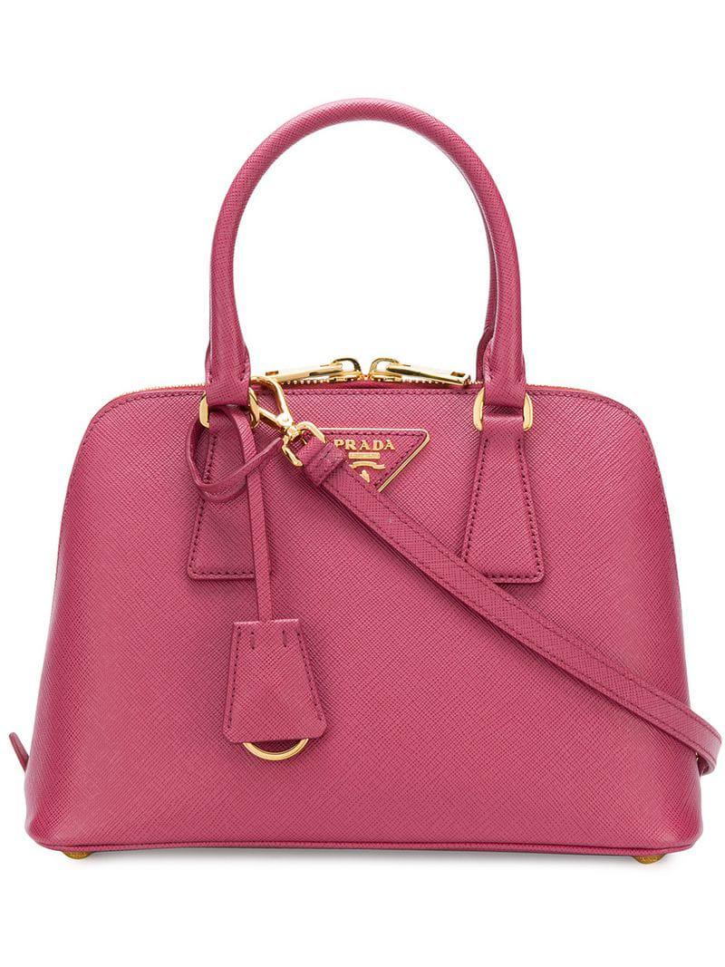 Mini sac à main Promenade Prada en coloris Rose | Lyst