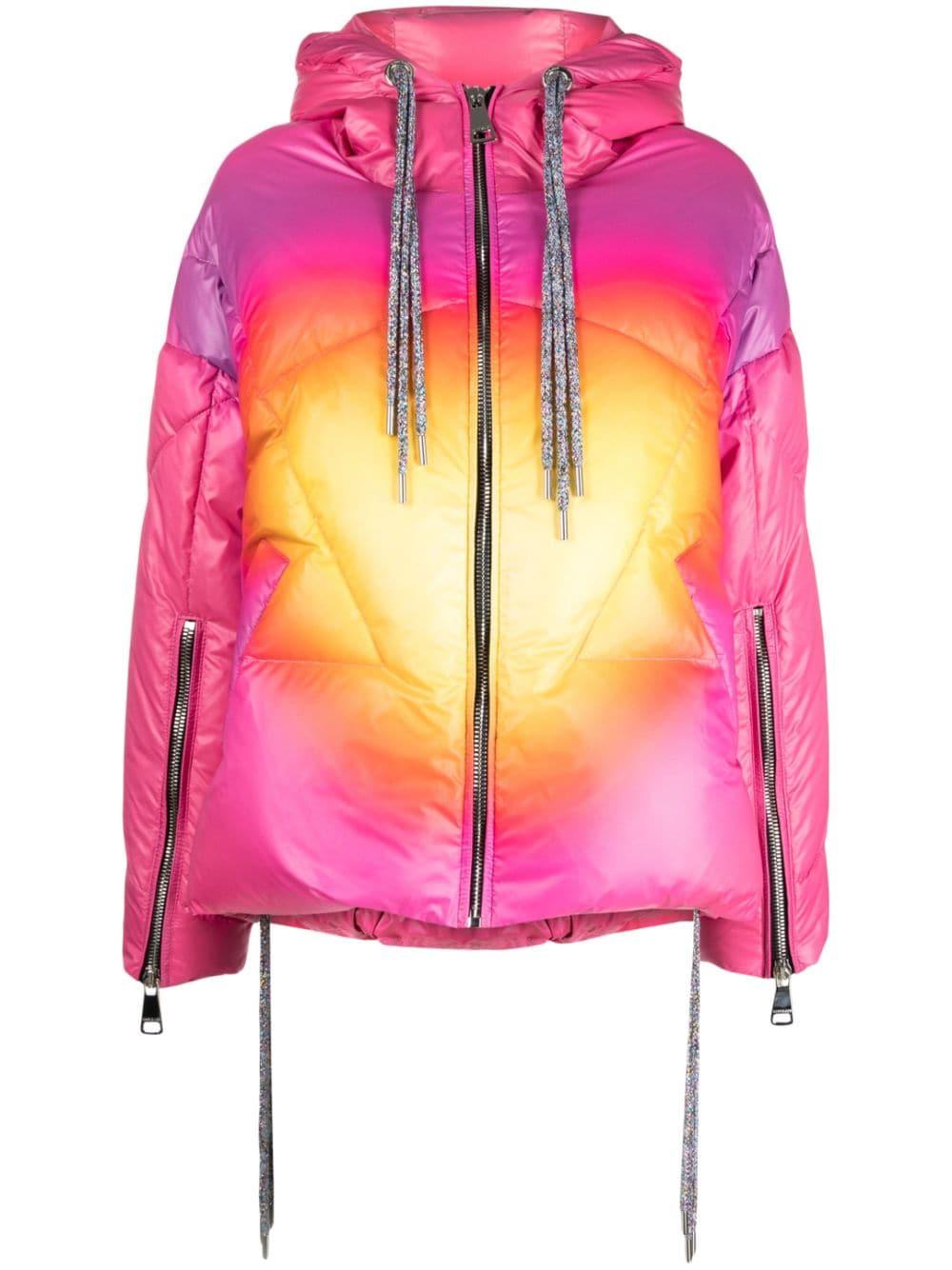 Khrisjoy Iconic Gradient Hooded Puffer Jacket in Pink Lyst