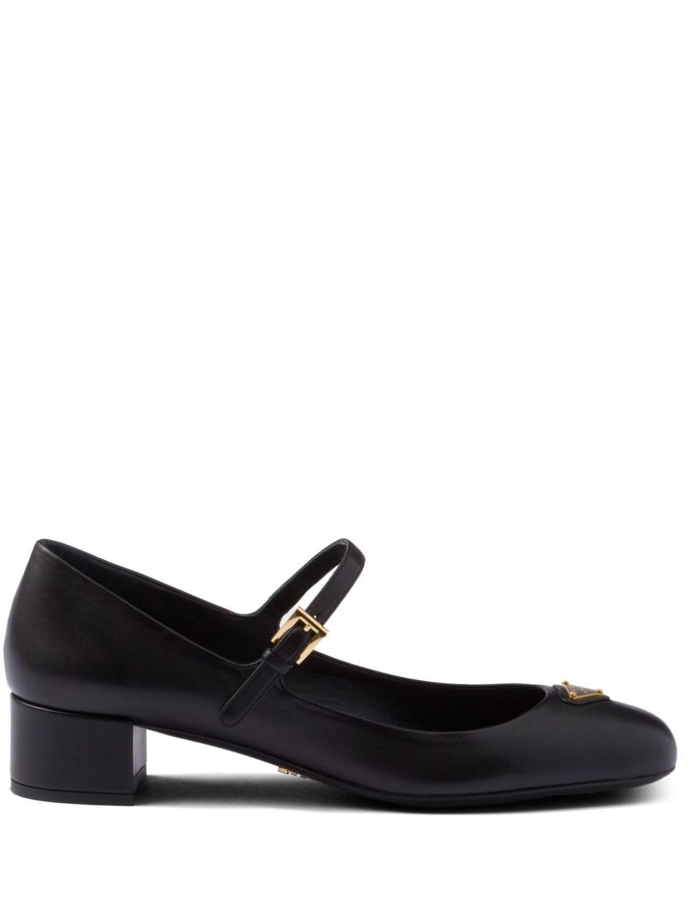 PRA NAPPA MARY JANE PUMPS BLACK LAMBSKIN