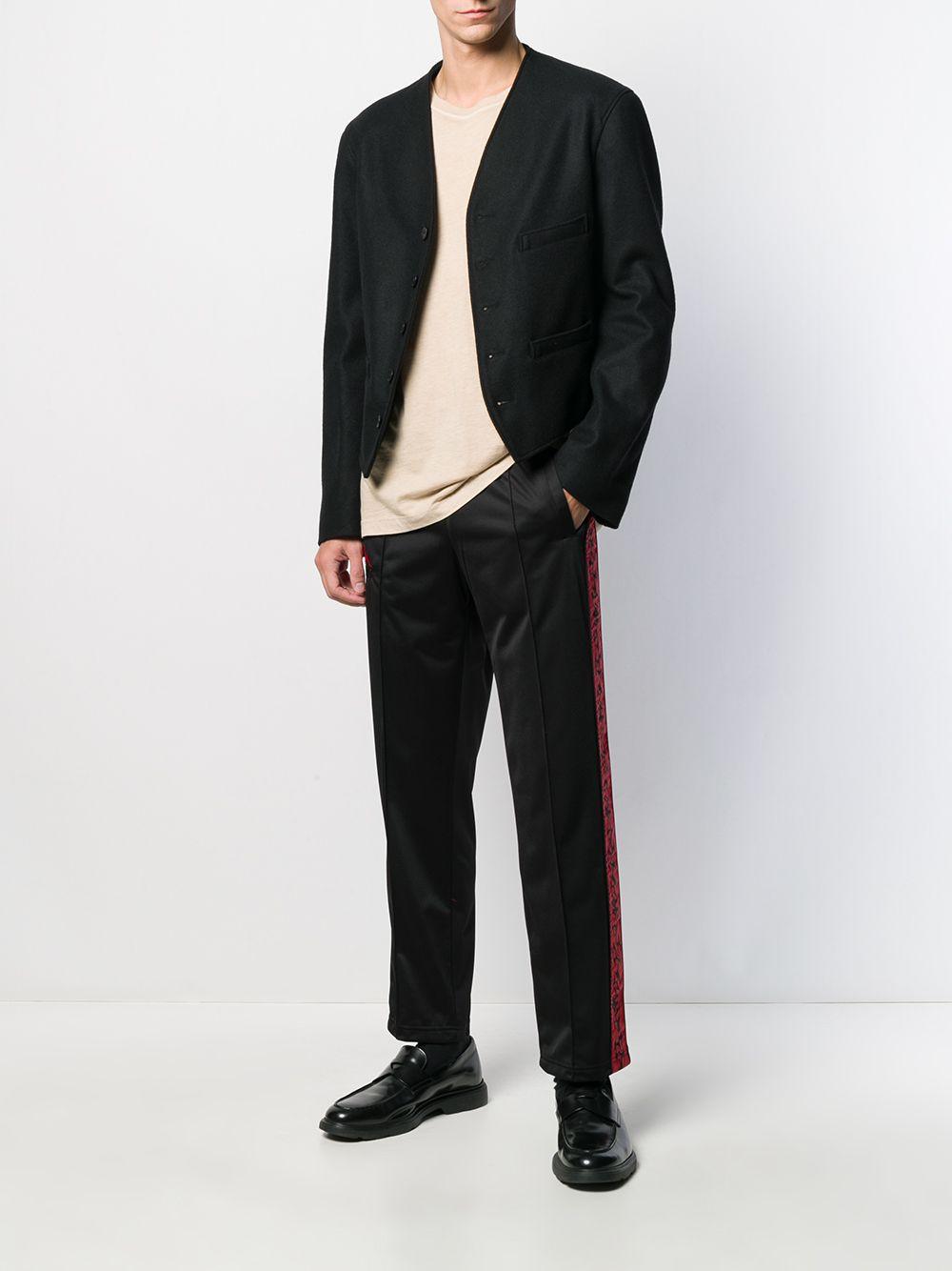 Lemaire Wool Fitted Knit Jacket in Black for Men - Lyst