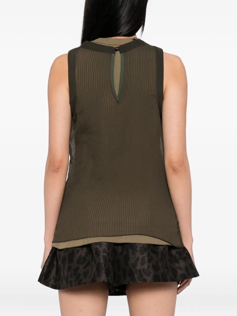 Sacai Sleeveless and tank tops for Women | Online Sale up to