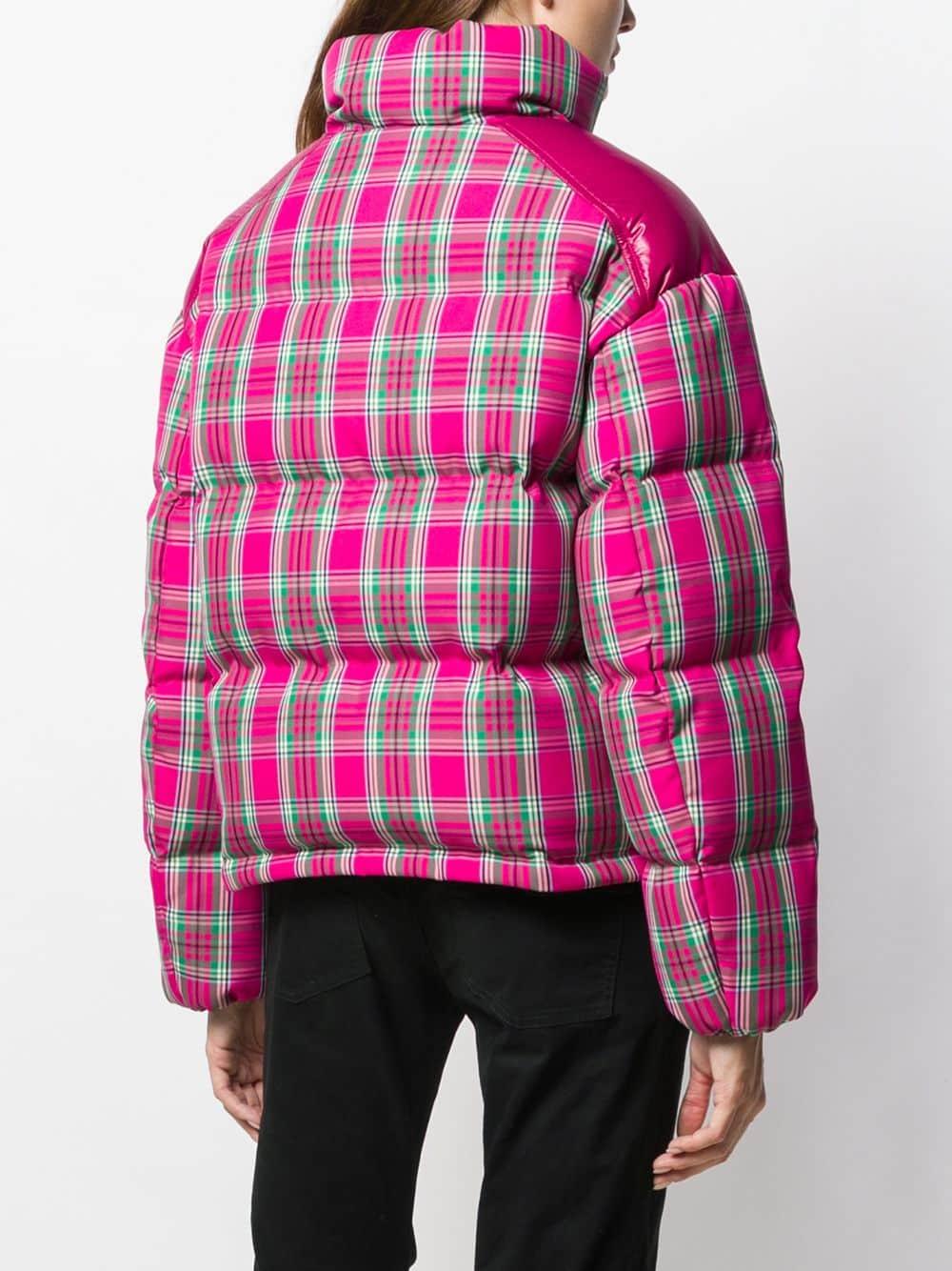 Quilted Moncler Chou Plaid Puffer Jacket Moncler Chou Down Jacket