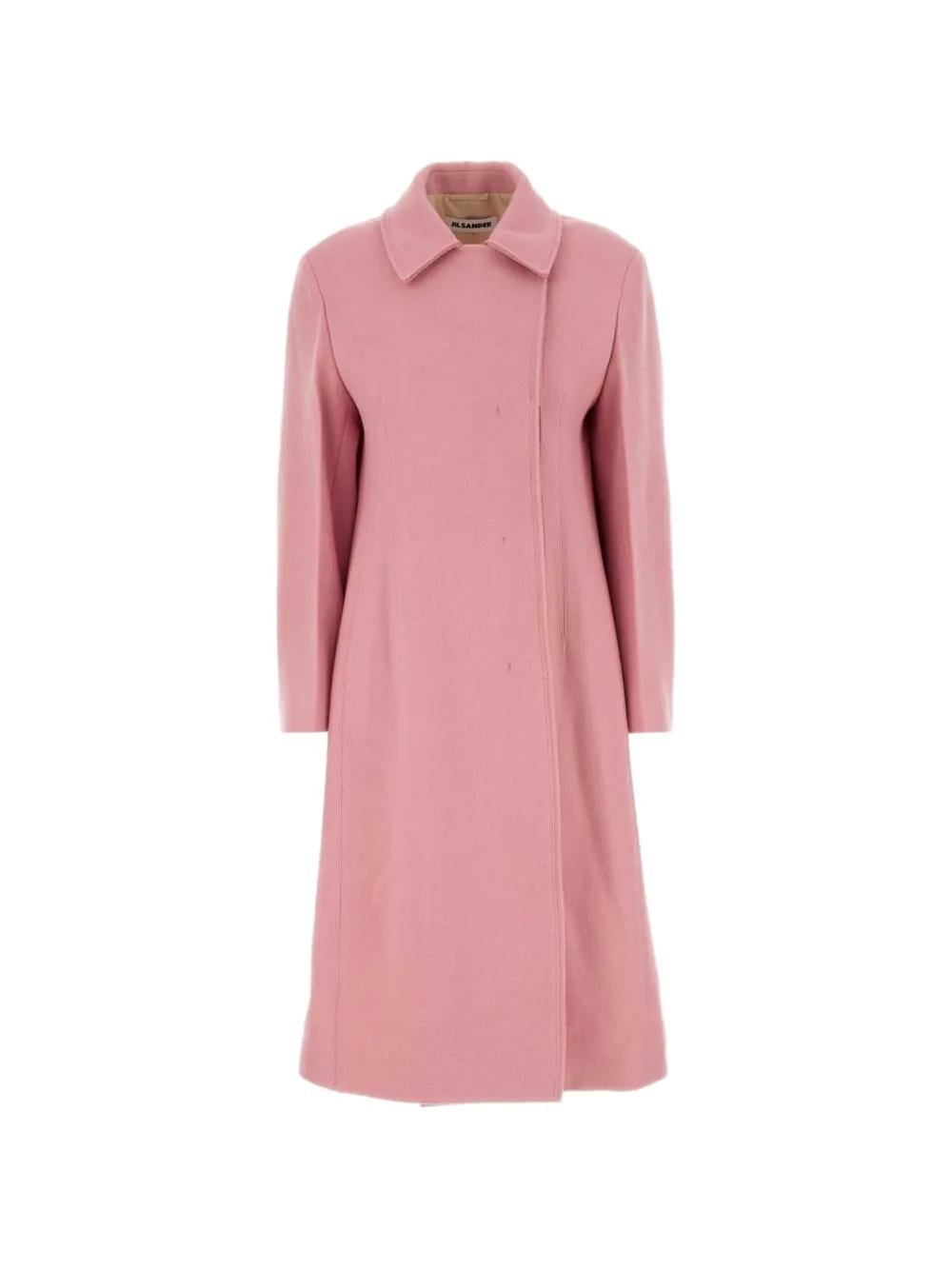 JIL SANDERピンク ロングコート フレア袖 6ボタン レディース Jil Sander コート | オンラインセールは最大57%オフ | Lyst