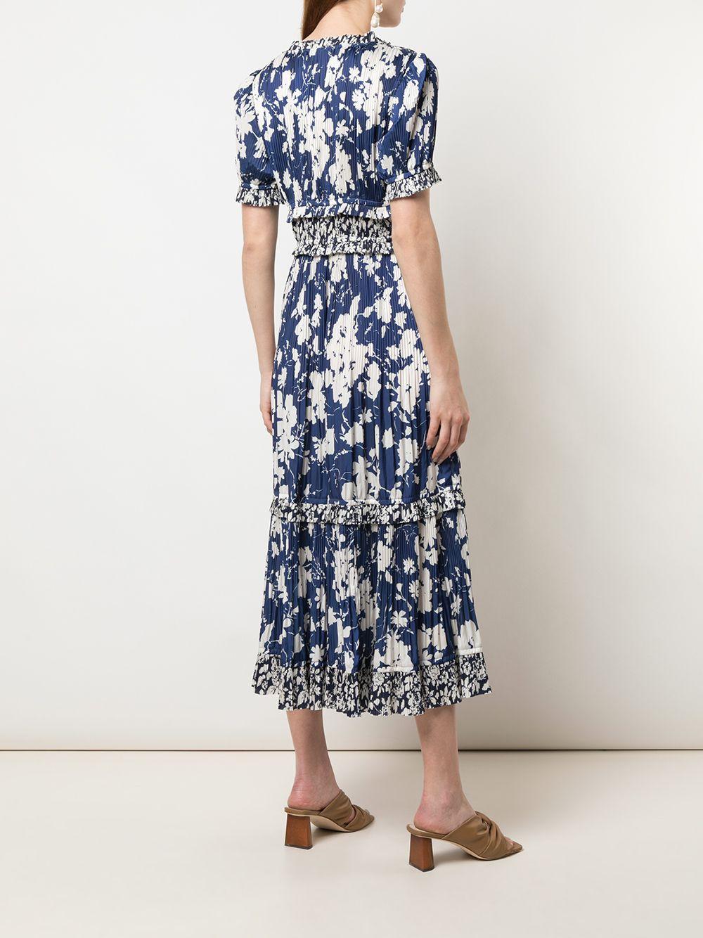 ralph lauren pleated floral print dress