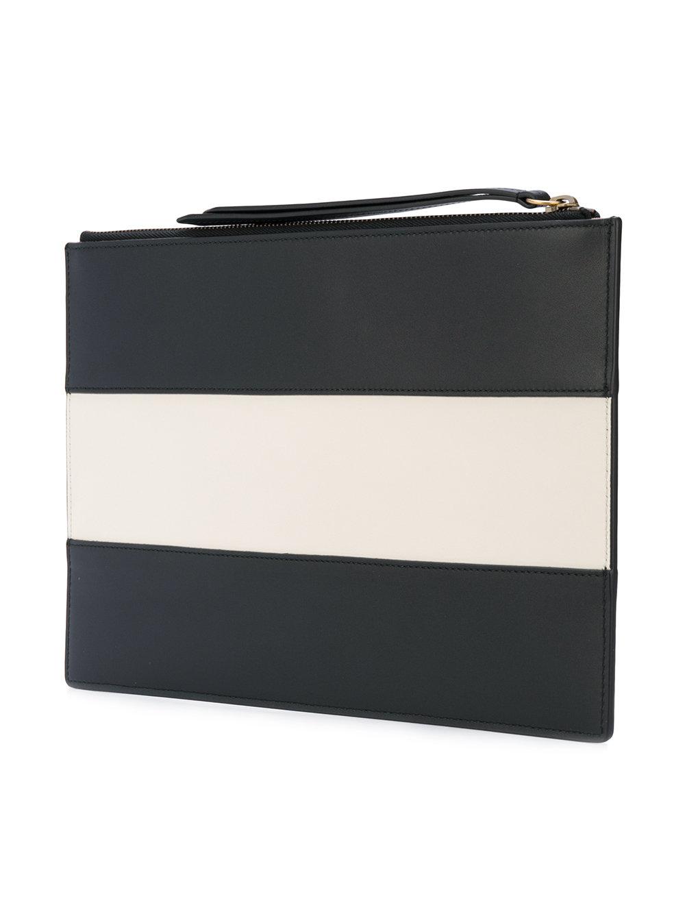 Gucci Leather Bee Clutch Bag in Black - Lyst