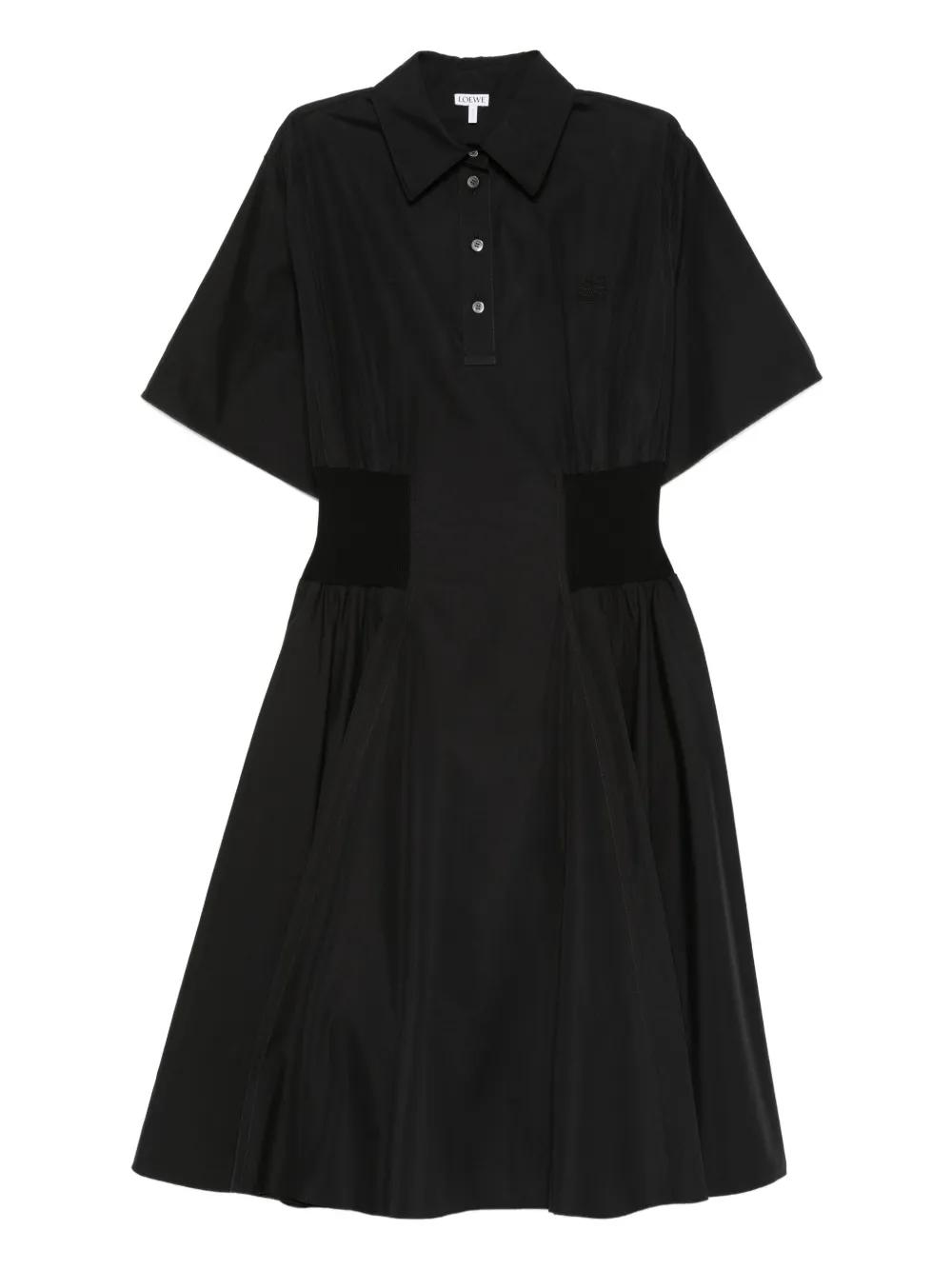 VIP【送料関税込】LOEWE SHORT DRESS Shirt dress in cotton Black - LOEWE