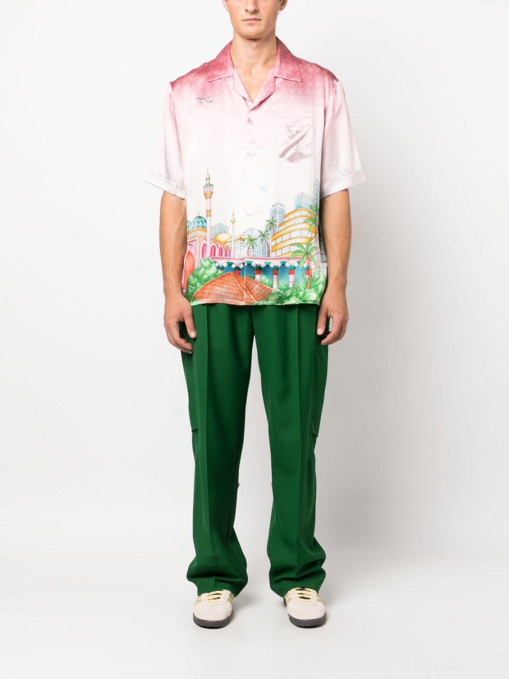 Casablanca lake view silk shirt 半袖シャツ Casablanca lake view silk shirt 半袖シャツ