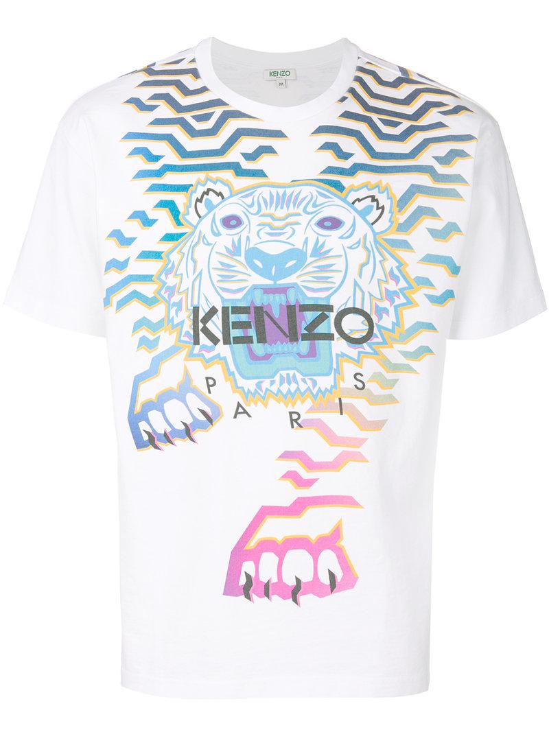 KENZO Cotton Rainbow Geo Tiger T-shirt 