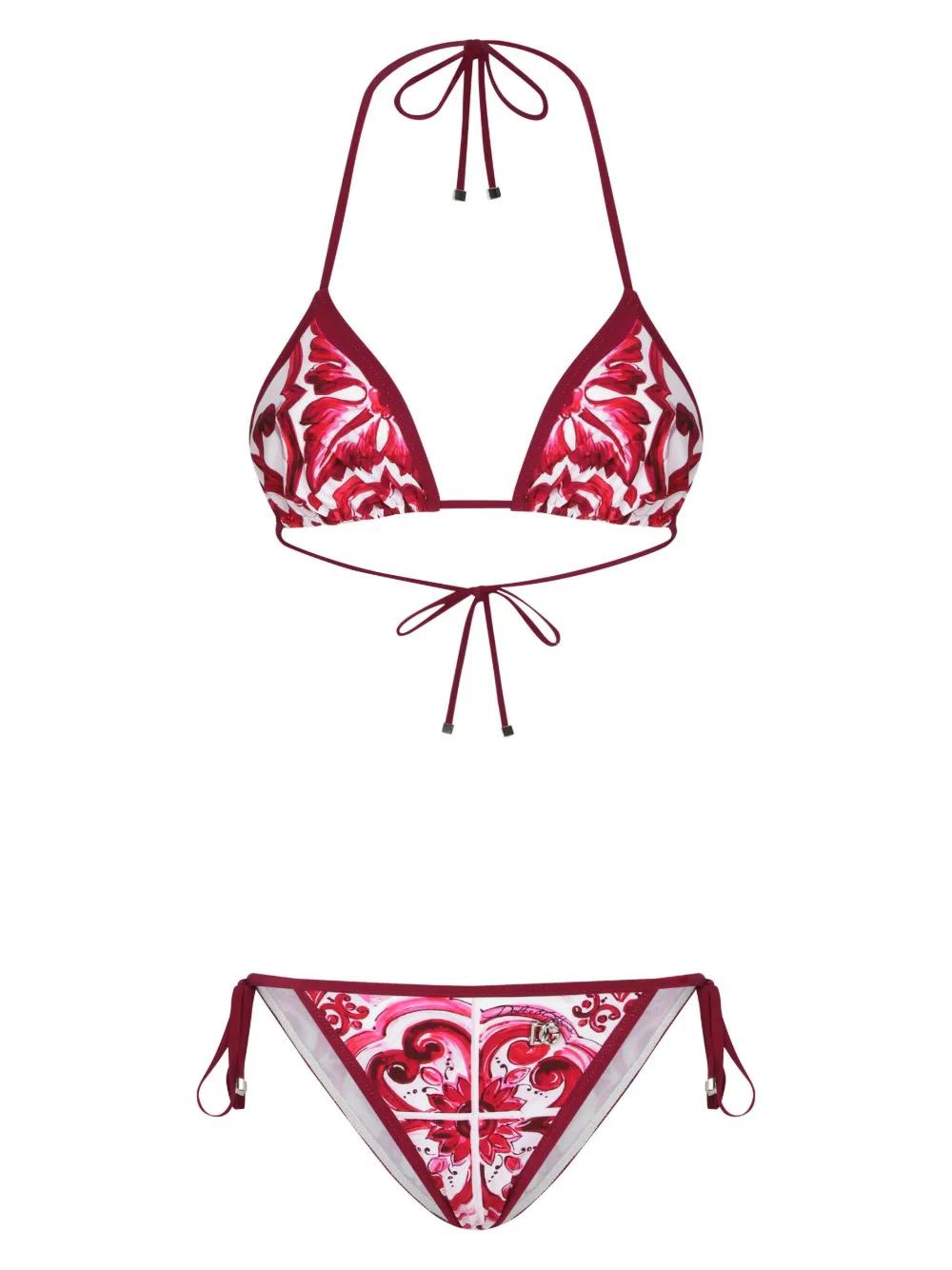 ビキニ Dolce & Gabbana Majolica Print Bikini Swimsuit Majolica-print bikini