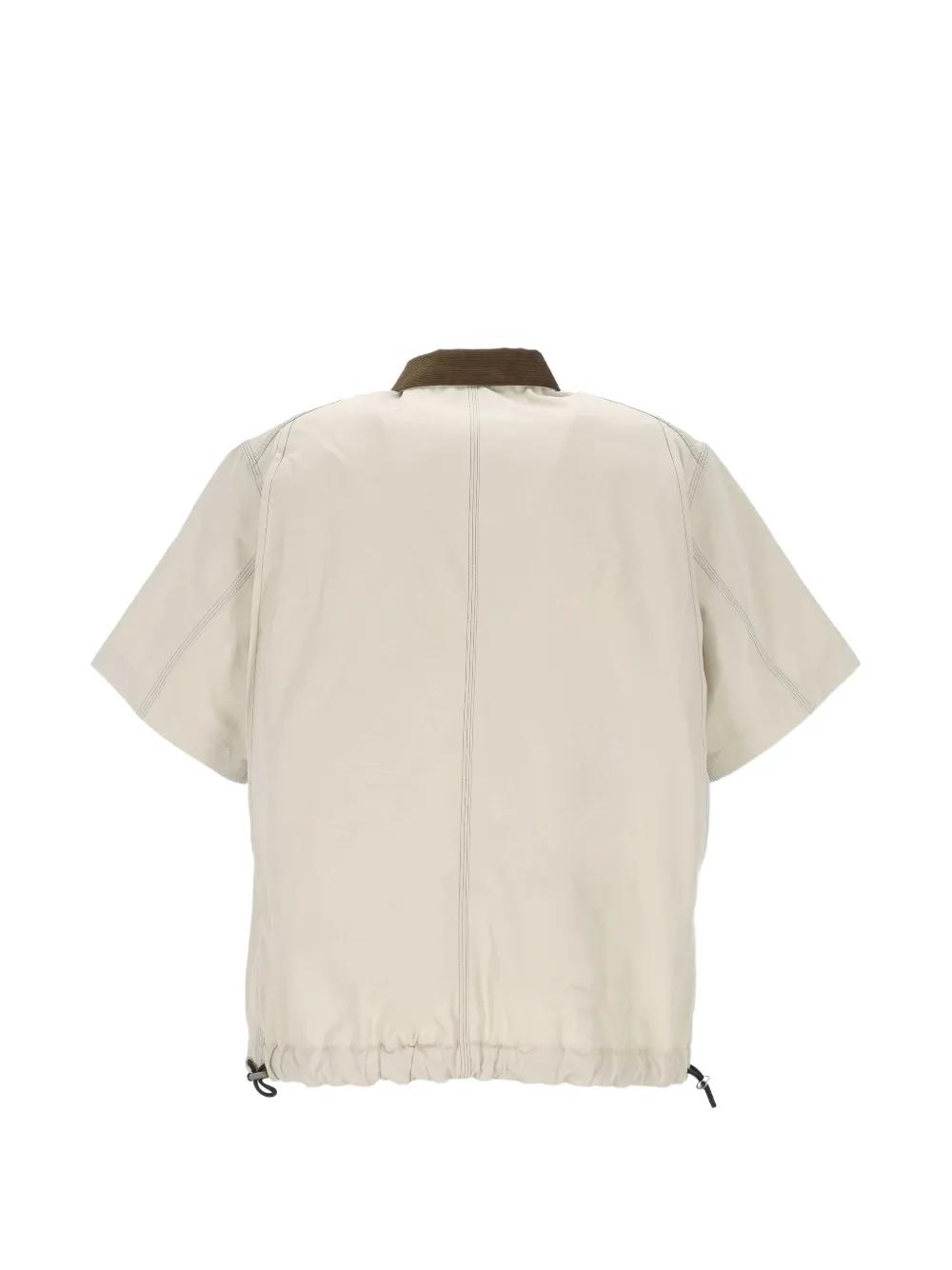 Sacai X Carhartt Wip Duck Corduroy-Collar Shirt in White for Men