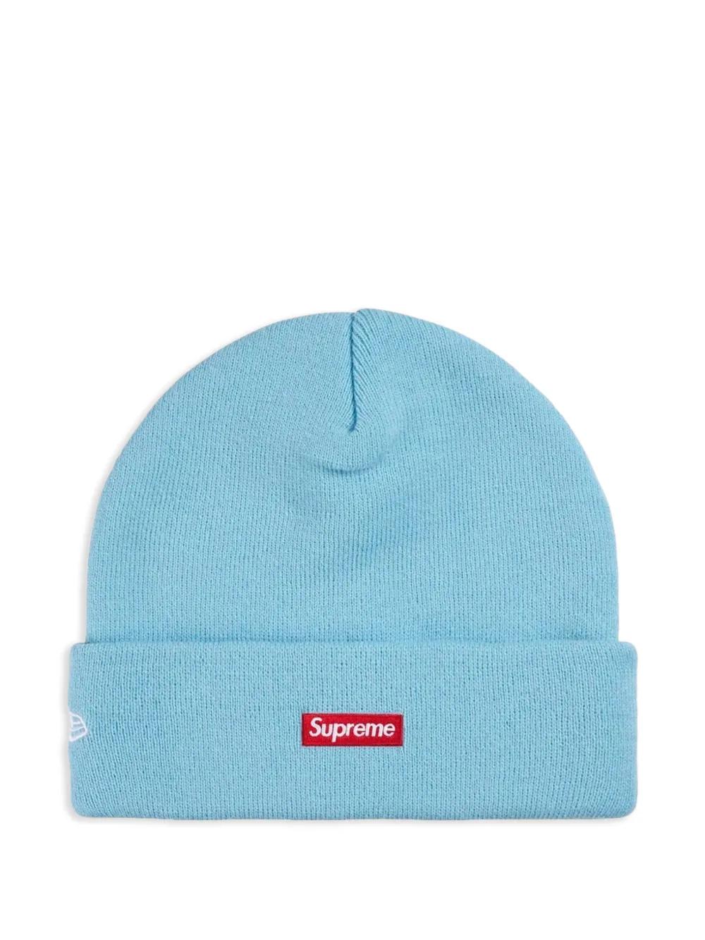 Supreme X New Era Devil S Logo-Embroidered Beanie Hat in Blue for