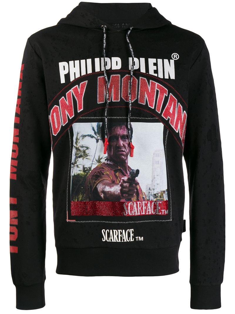 Philipp Plein Scarface Hoodie in Black for Men - Lyst