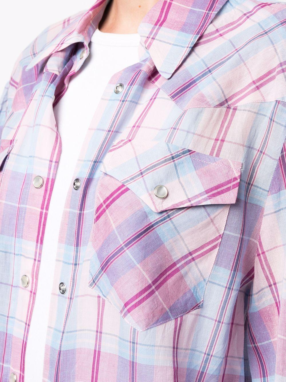 クーポンで Etoile Isabel Marant コットン Britany チェックシャツ カラー ピンク 6月下旬頃入荷予定 ウェア Eservices Alzahra Mun Org